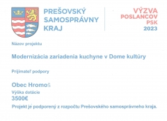Modernizácia zariadenia kuchyne v Dome kultúry – fotografia 1