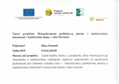 Rekonštrukcia podlahovej plochy v spoločenskej miestnosti v obci Hromoš – fotografia 1
