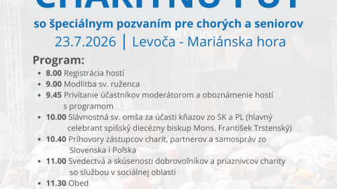 CHARITNÁ PÚŤ - pozvánka