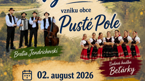 Pozvánka oslavy 70. výročia obce Pusté Pole